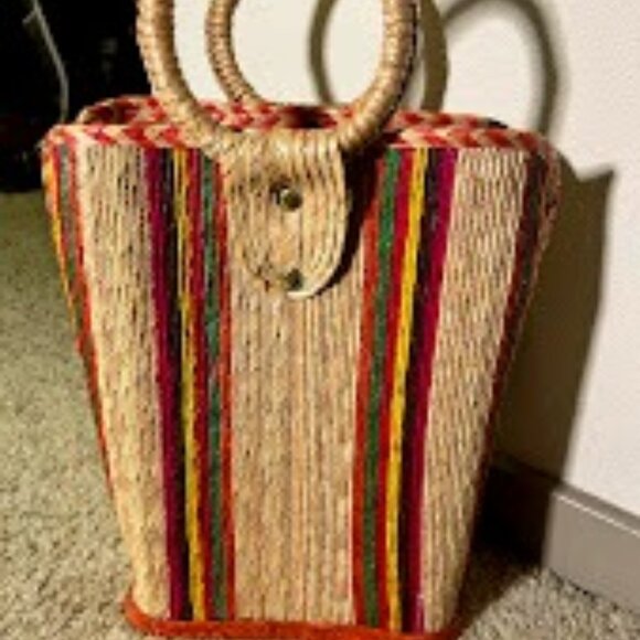 None Handbags - Handmade wicker purse